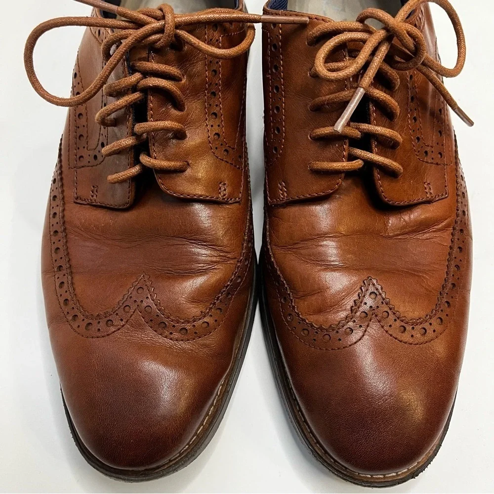 Cole Haan Zero Grand Brown Wingtip Oxford Men's Lace Up Shoes Men's Size 12
